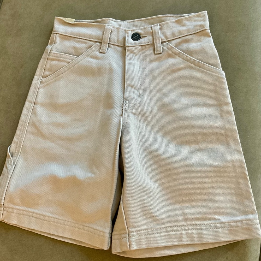 Levi's Girls Vintage Light Khaki Carpenter Shorts